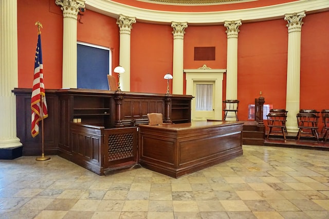 interior of court room